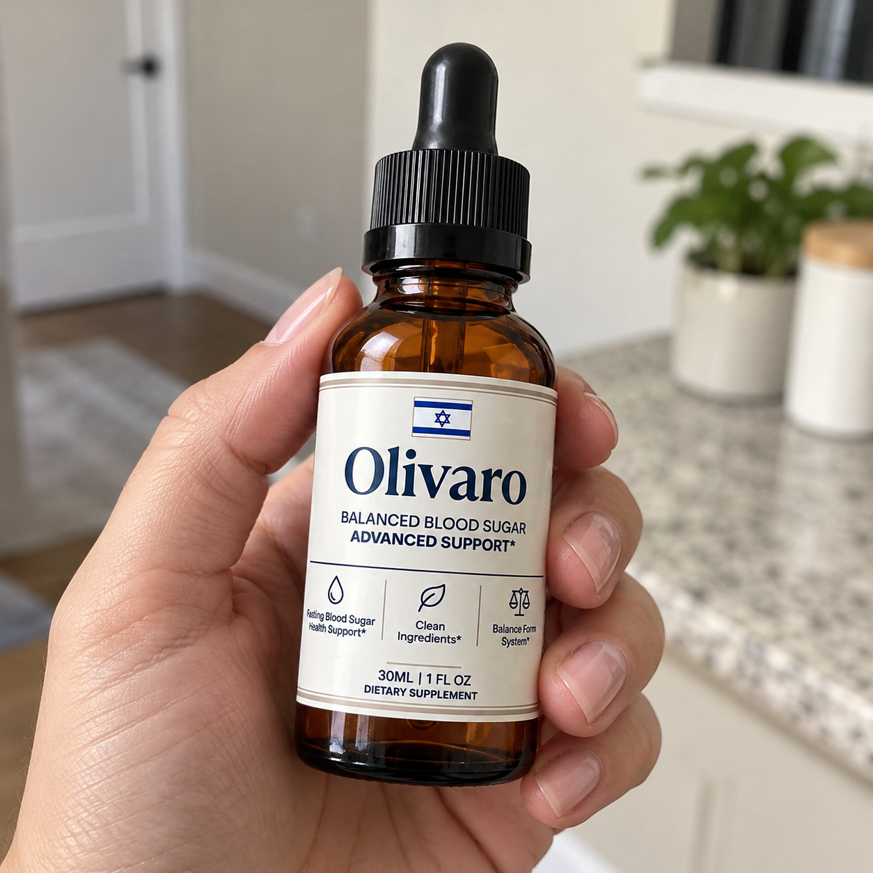Olivaro liquid supplement bottle